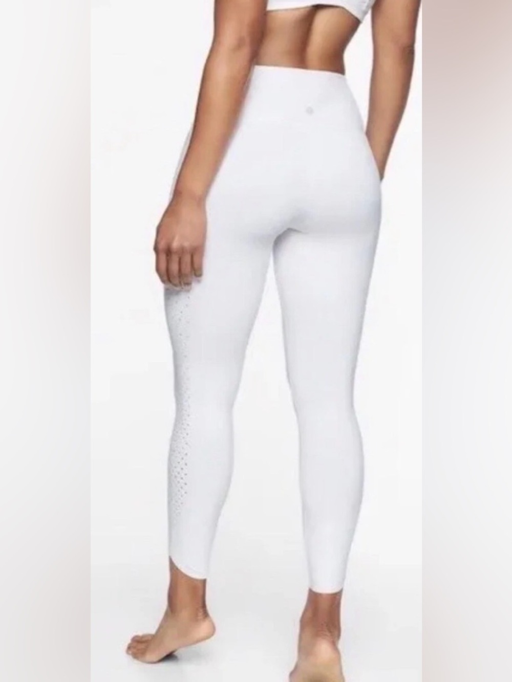 Athleta Women’s White Fearless Tadasana Chakra High Rise Leggings, Size Large - Picture 2 of 12